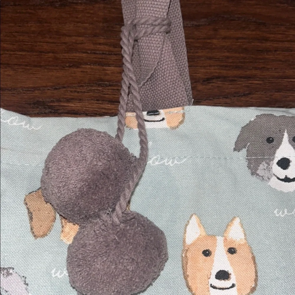 Dog Print Tote Bag Like New 15.5x17x5.5 - Picture 2 of 5